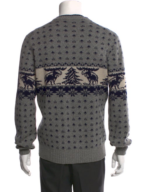 Bergdorf Goodman Wool Printed Pullover