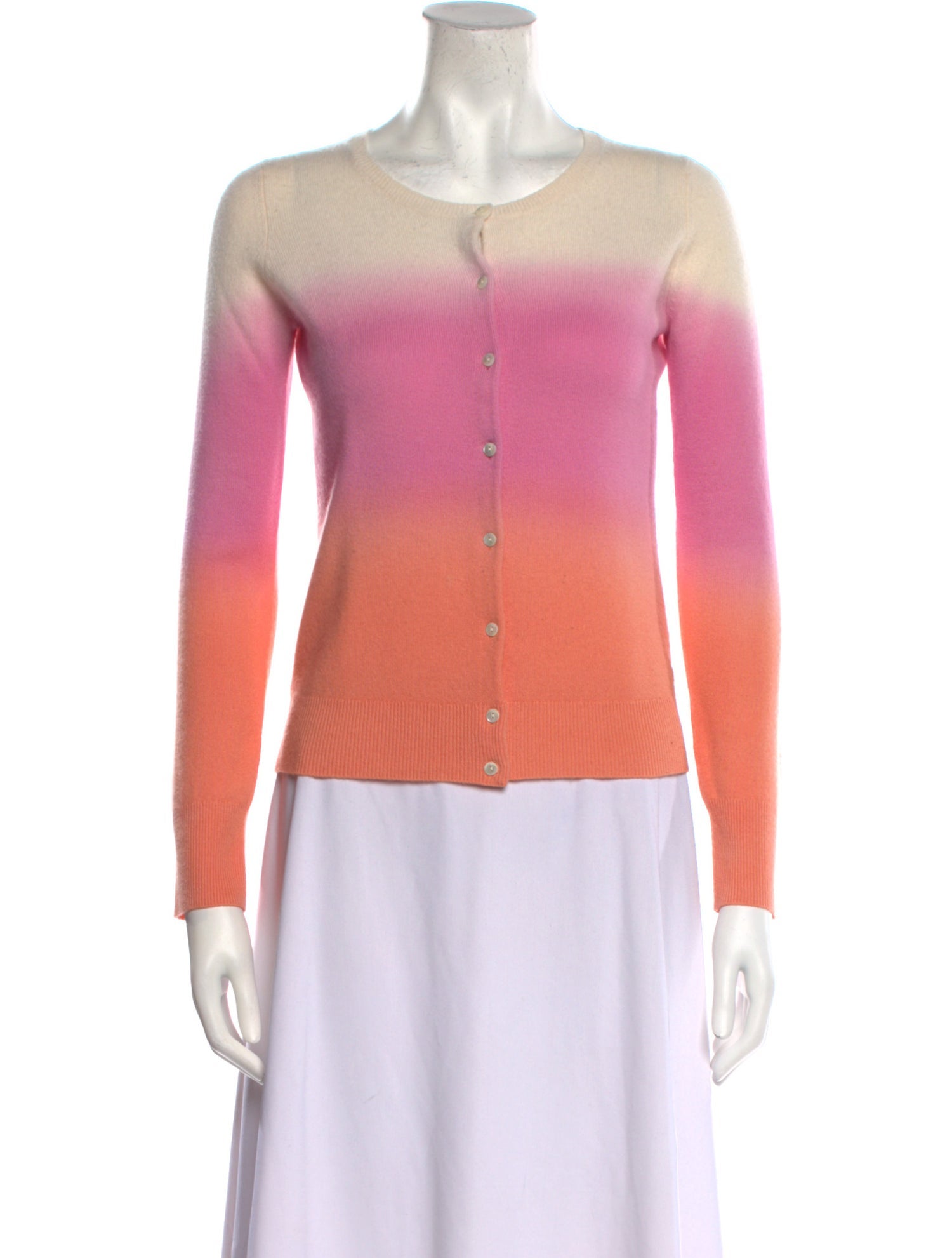Bergdorf Goodman Cashmere Colorblock Pattern Sweater