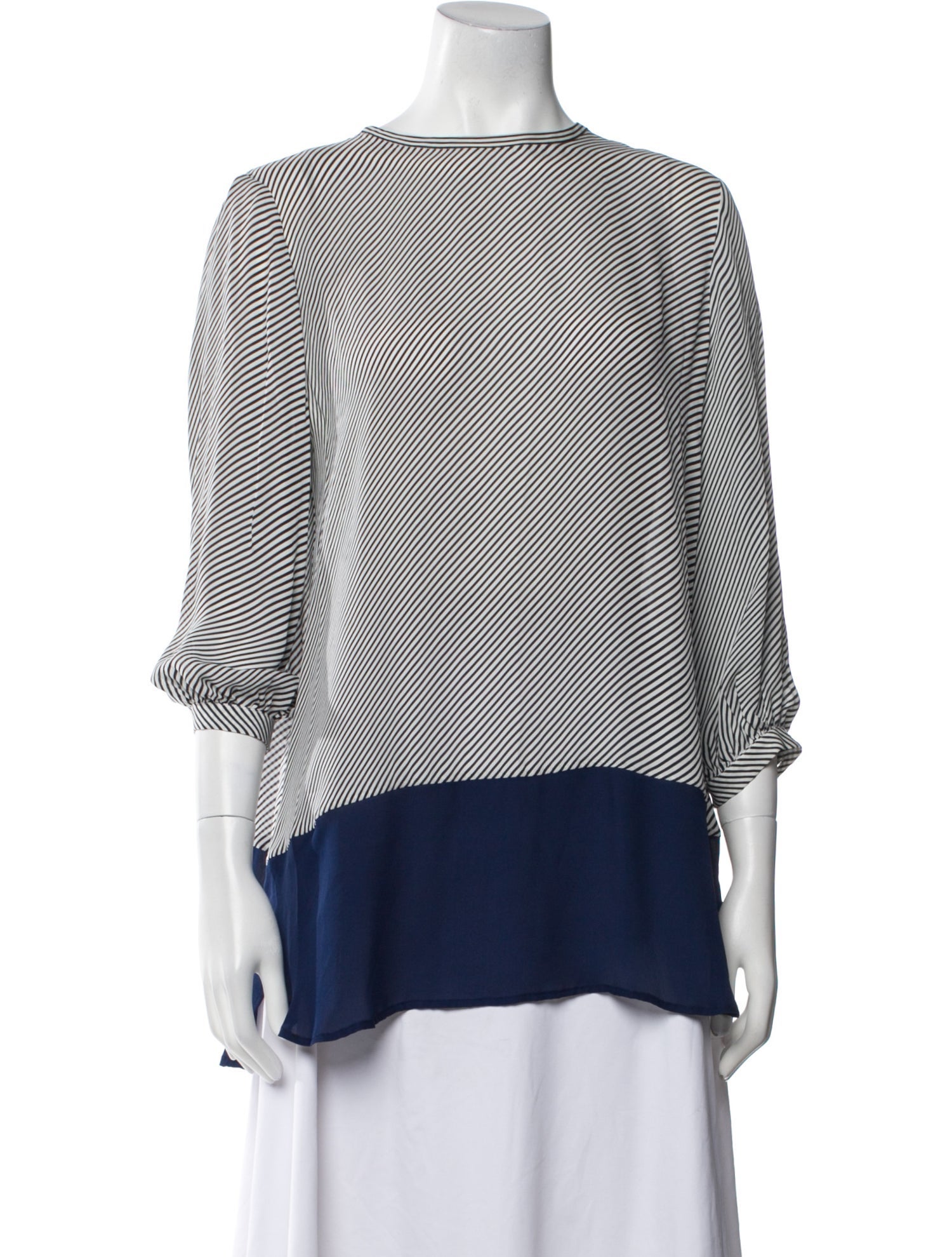 Bergdorf Goodman Silk Striped Blouse