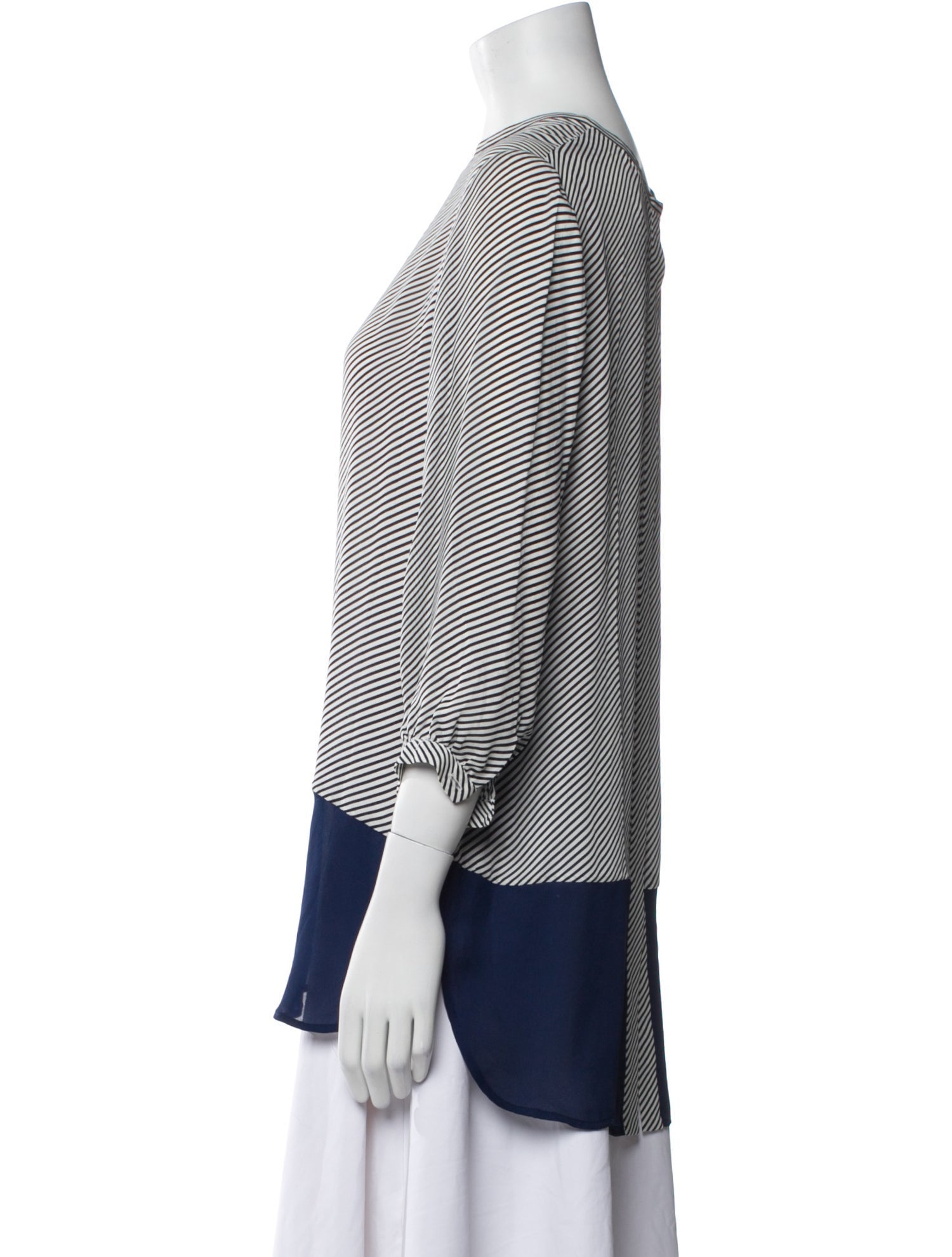 Bergdorf Goodman Silk Striped Blouse