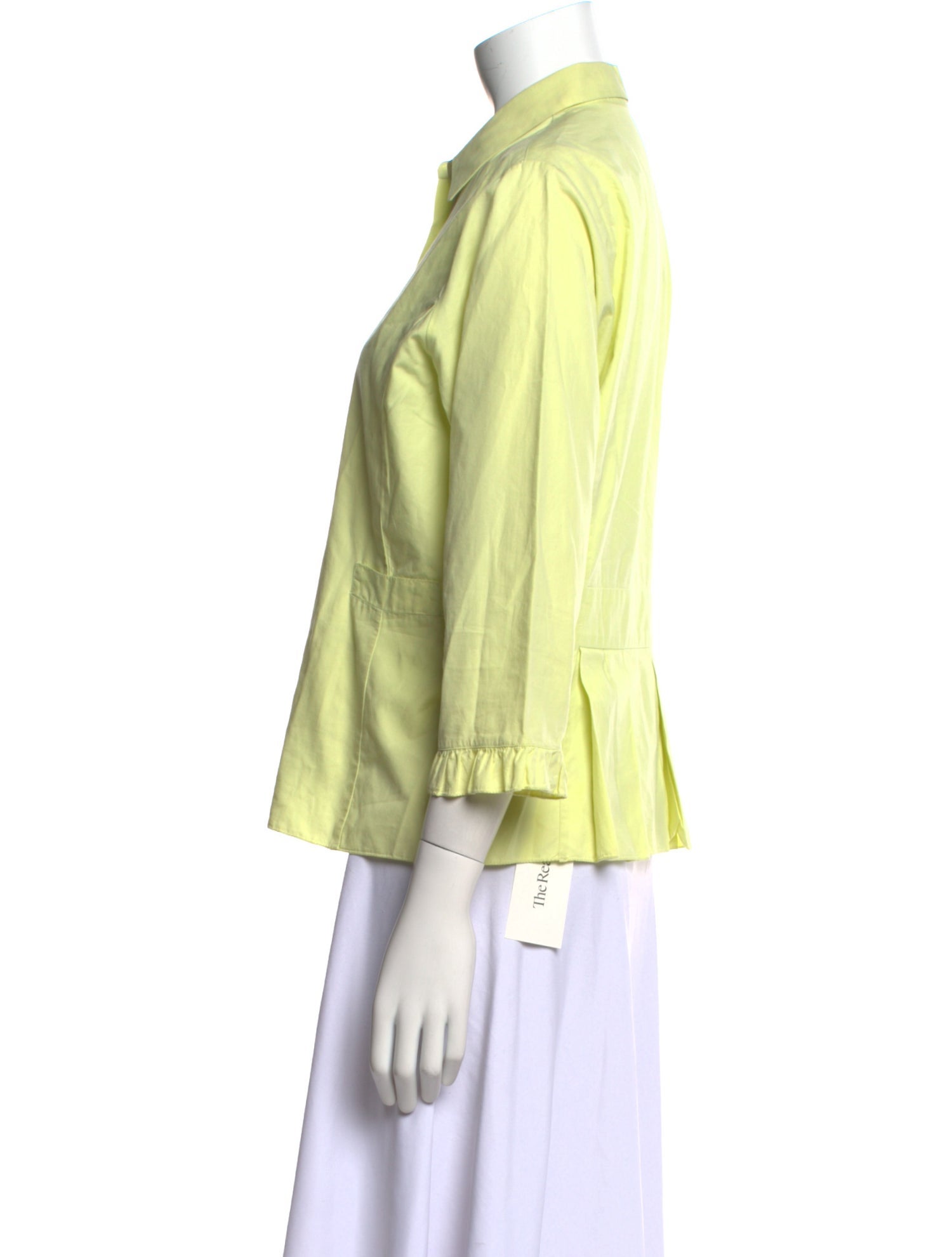 Bergdorf Goodman Three-Quarter Sleeve Button-Up Top