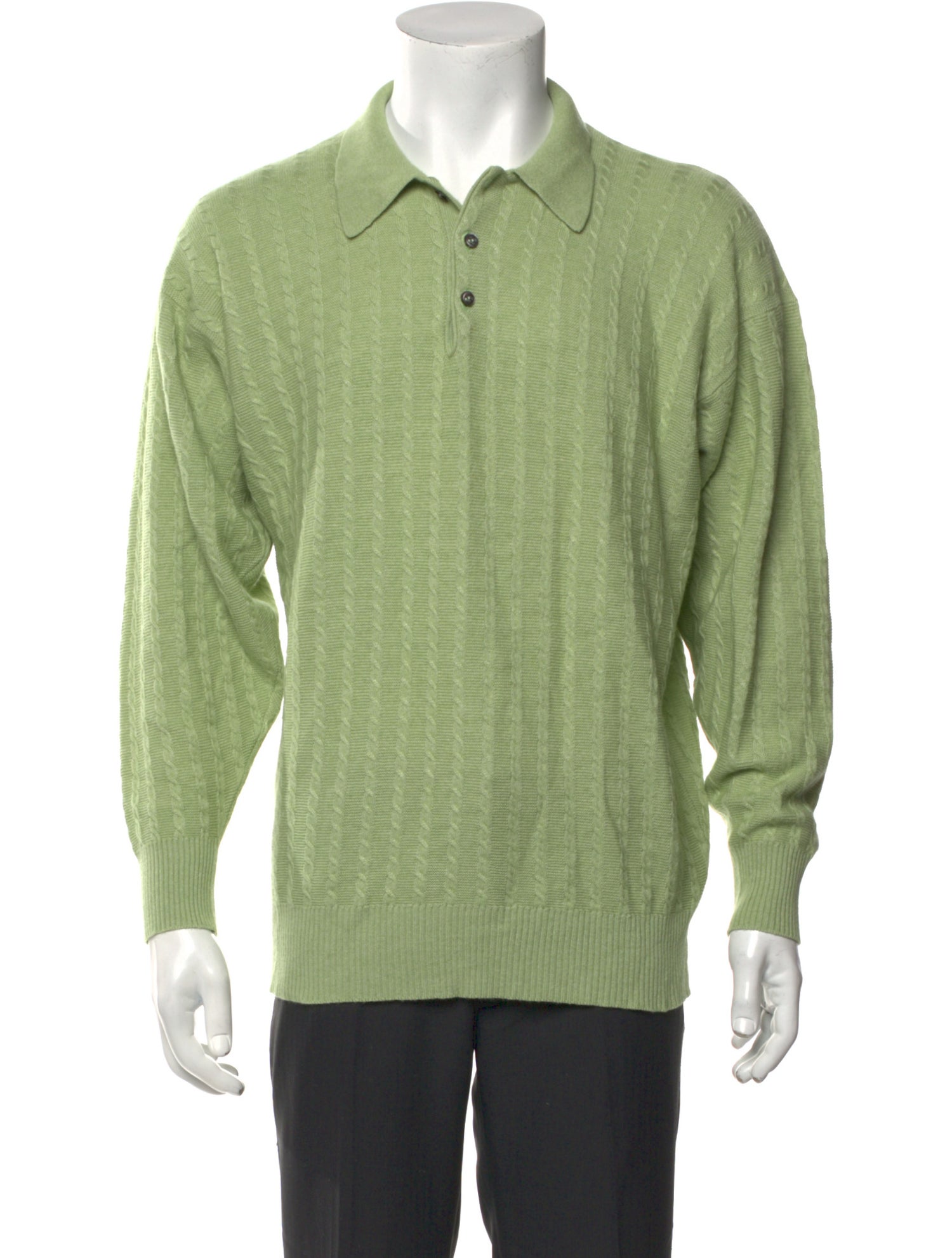 Bergdorf Goodman Silk Mock Neck Polo Sweater
