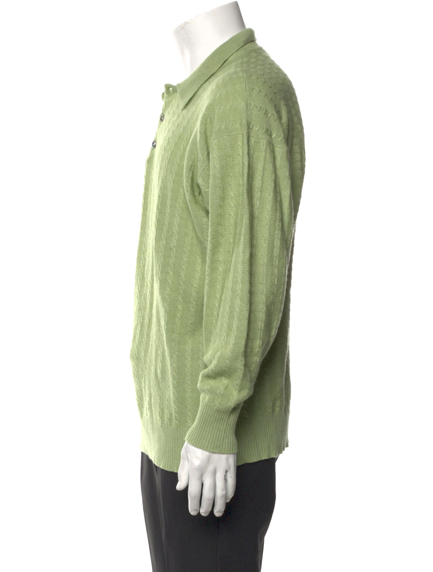 Bergdorf Goodman Silk Mock Neck Polo Sweater