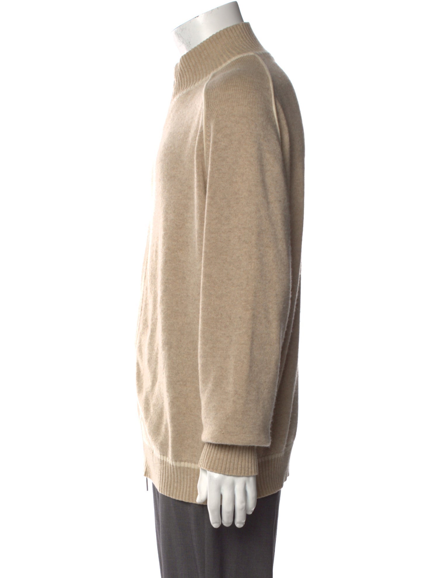 Bergdorf Goodman Mock Neck Long Sleeve Cardigan