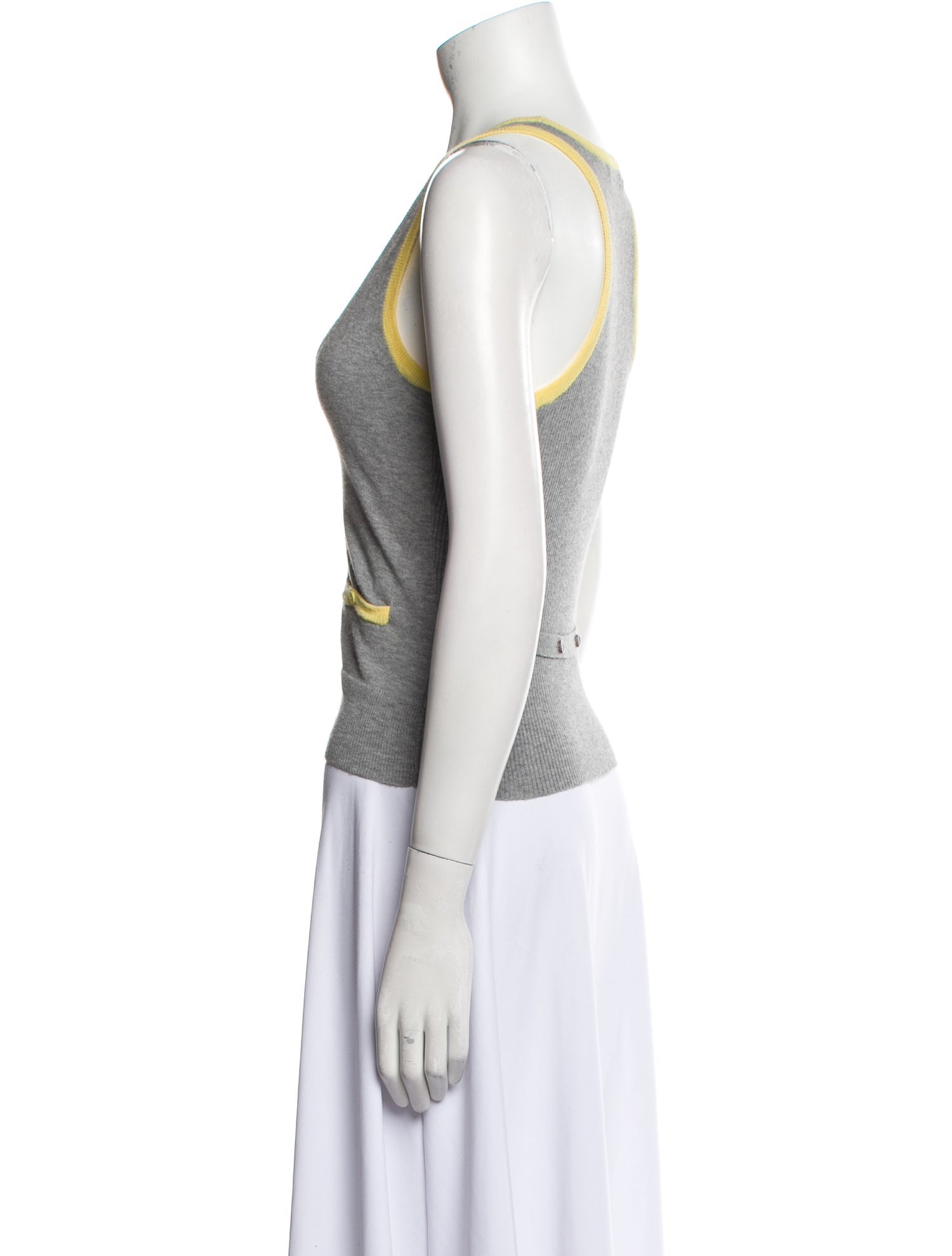 Bergdorf Goodman Colorblock Pattern V-Neck Sweater