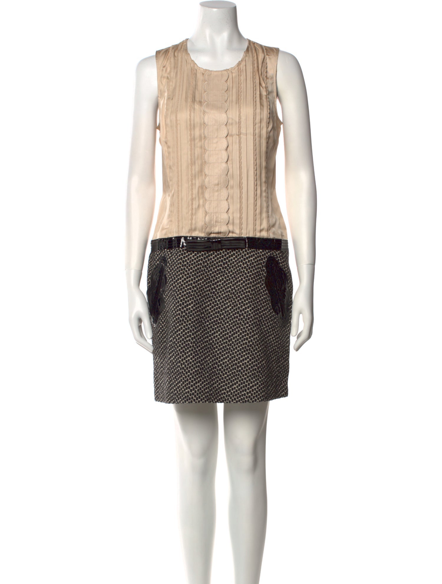 Bergdorf Goodman Colorblock Pattern Mini Dress