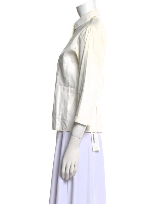 Bergdorf Goodman Three-Quarter Sleeve Button-Up Top