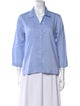 Bergdorf Goodman Three-Quarter Sleeve Button-Up Top