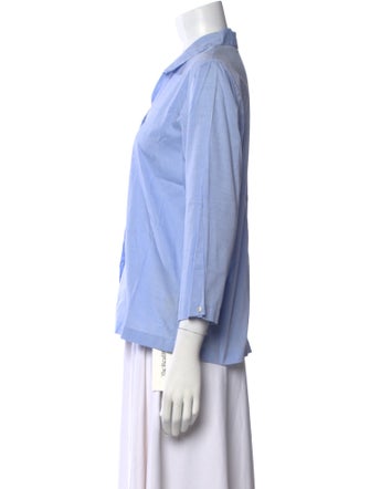 Bergdorf Goodman Three-Quarter Sleeve Button-Up Top