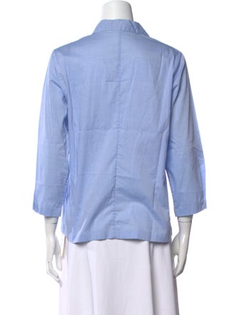 Bergdorf Goodman Three-Quarter Sleeve Button-Up Top