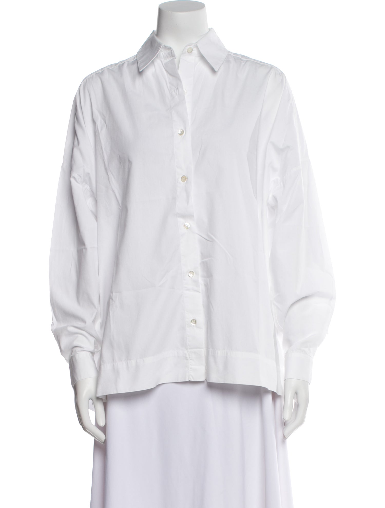 Bergdorf Goodman Long Sleeve Button-Up Top