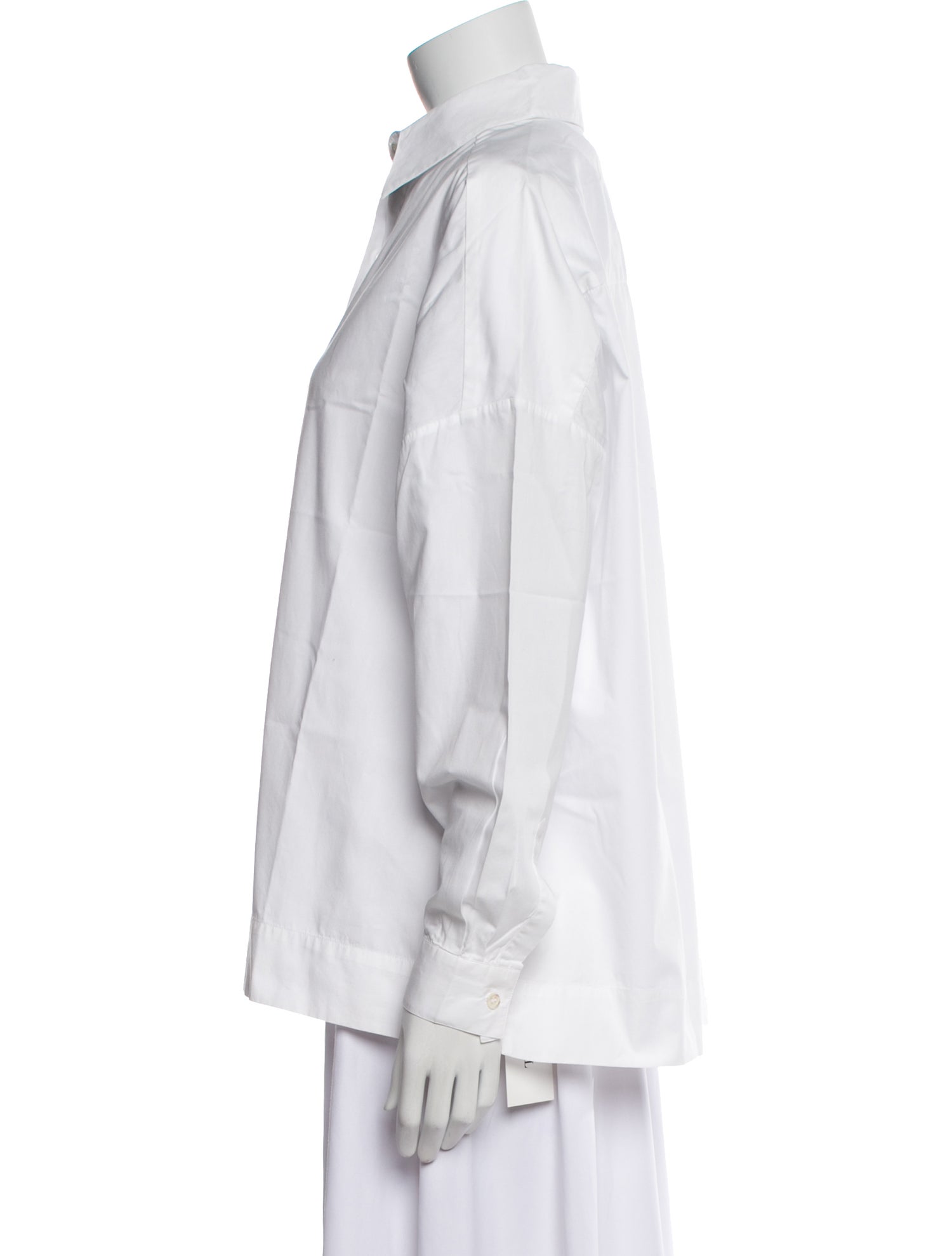 Bergdorf Goodman Long Sleeve Button-Up Top