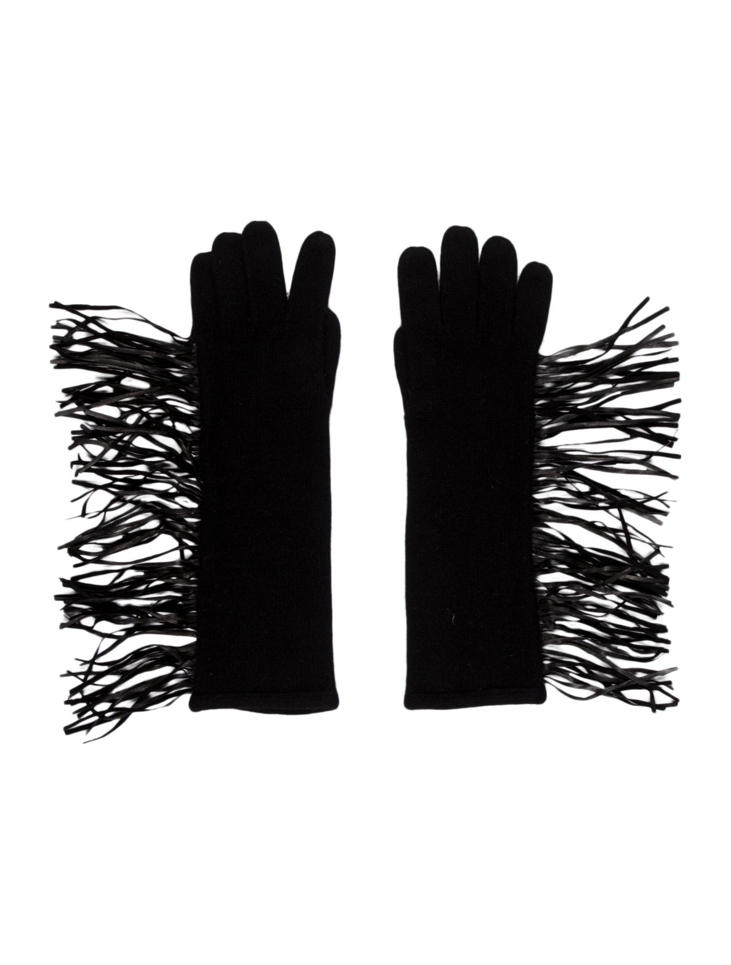 Bergdorf Goodman Cashmere Fringe Gloves