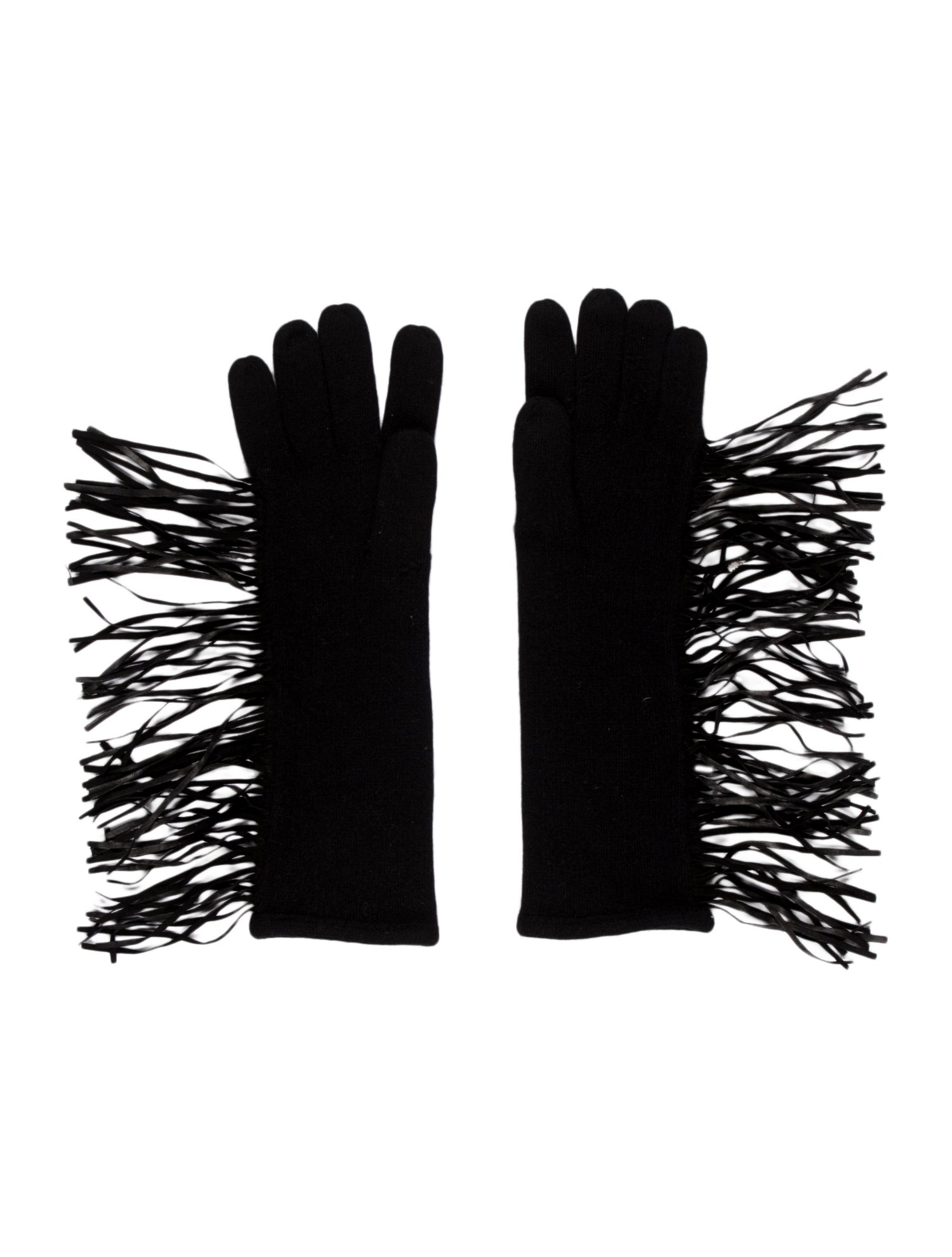 Bergdorf Goodman Cashmere Fringe Gloves