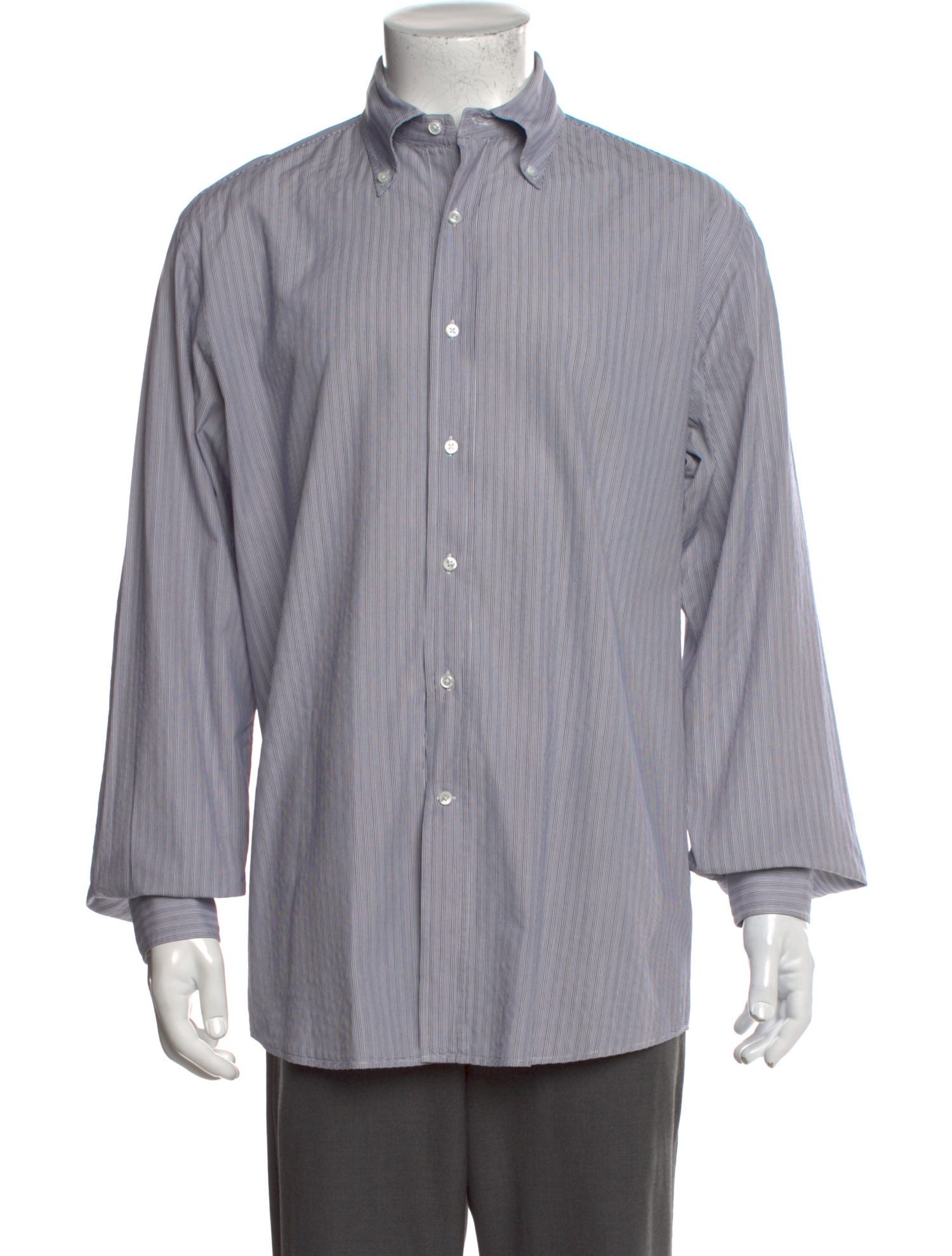 Bergdorf Goodman Striped Long Sleeve Dress Shirt