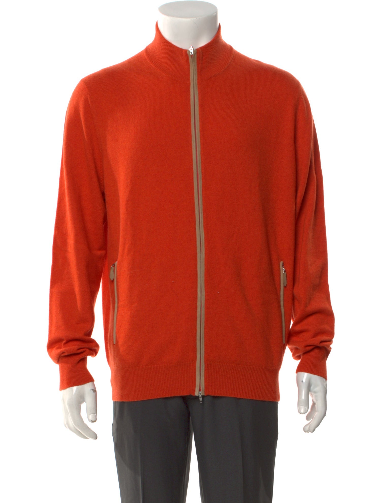 Bergdorf Goodman Cashmere Mock Neck Cardigan