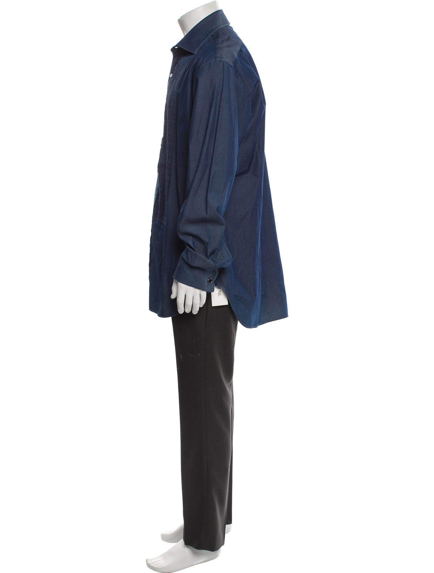 Bergdorf Goodman Long Sleeve Denim Shirt