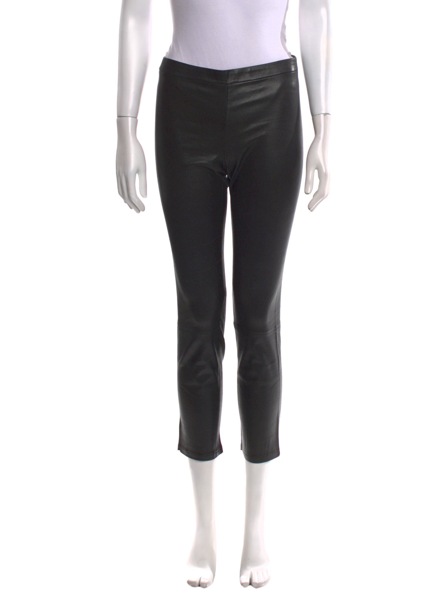 Bergdorf Goodman Leather Straight Leg Pants