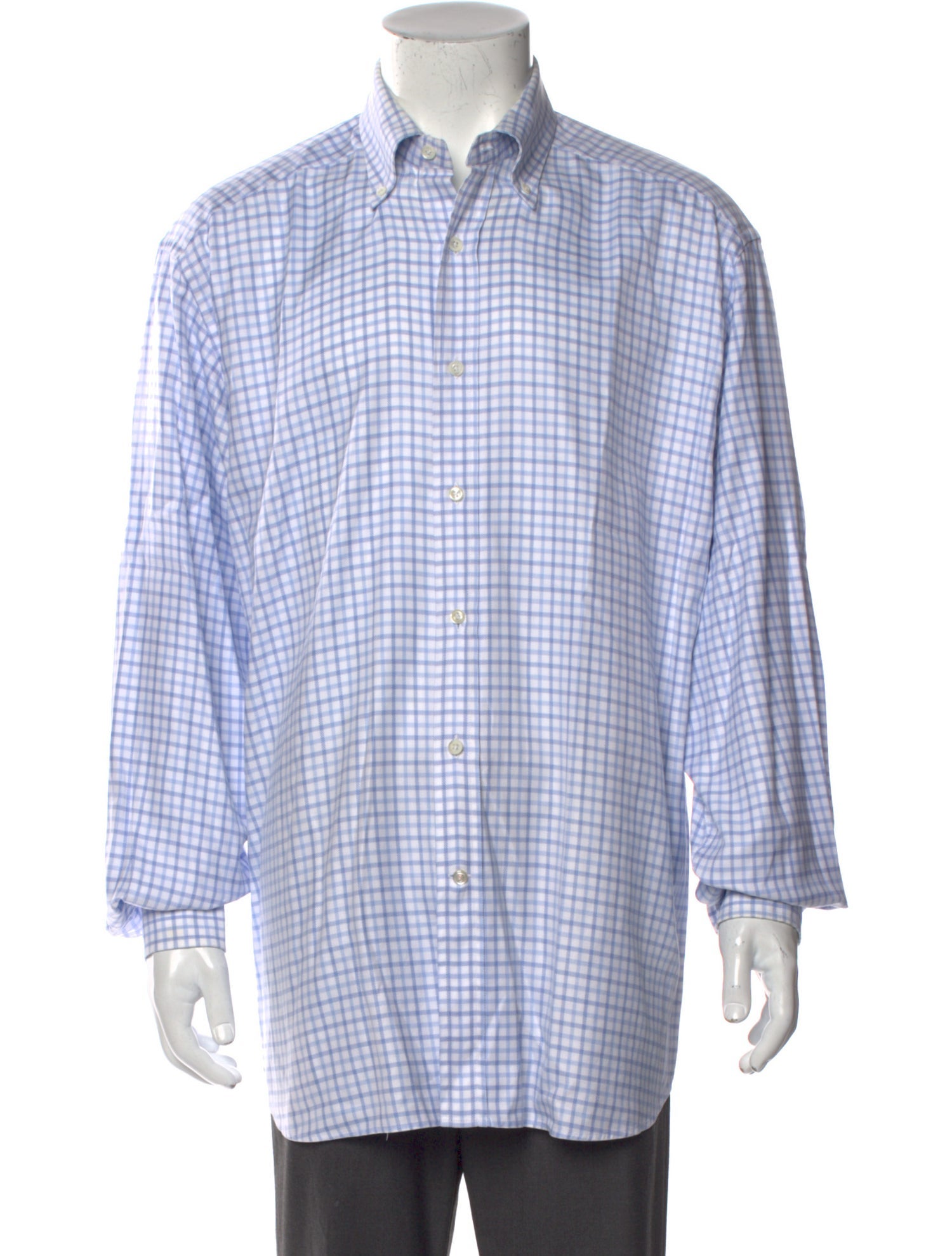 Bergdorf Goodman Plaid Print Long Sleeve Shirt