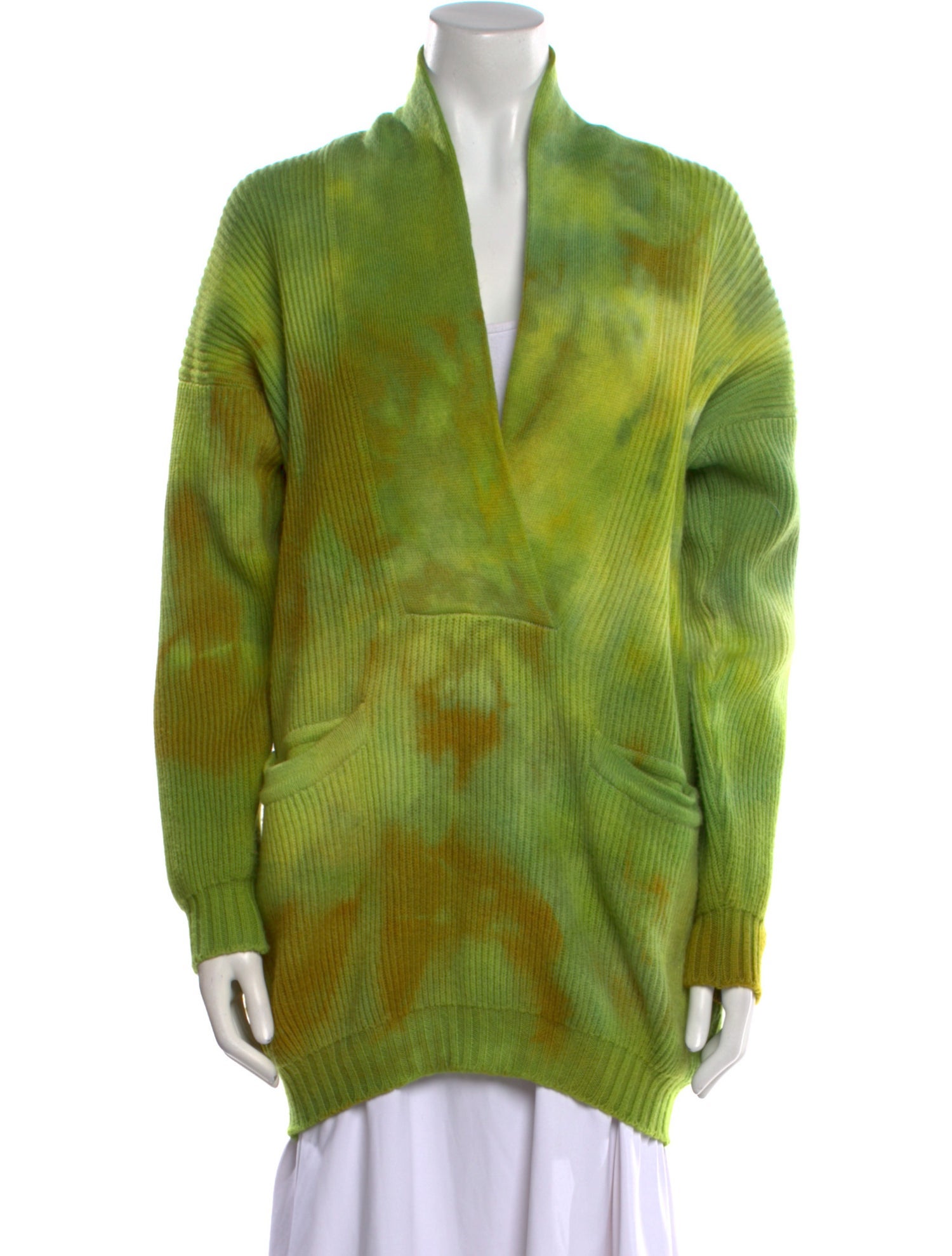 Bergdorf Goodman Wool Tie-Dye Print Sweater