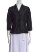 Bergdorf Goodman Silk Three-Quarter Sleeve Button-Up Top
