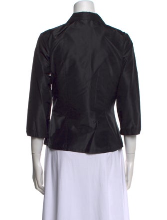 Bergdorf Goodman Silk Three-Quarter Sleeve Button-Up Top