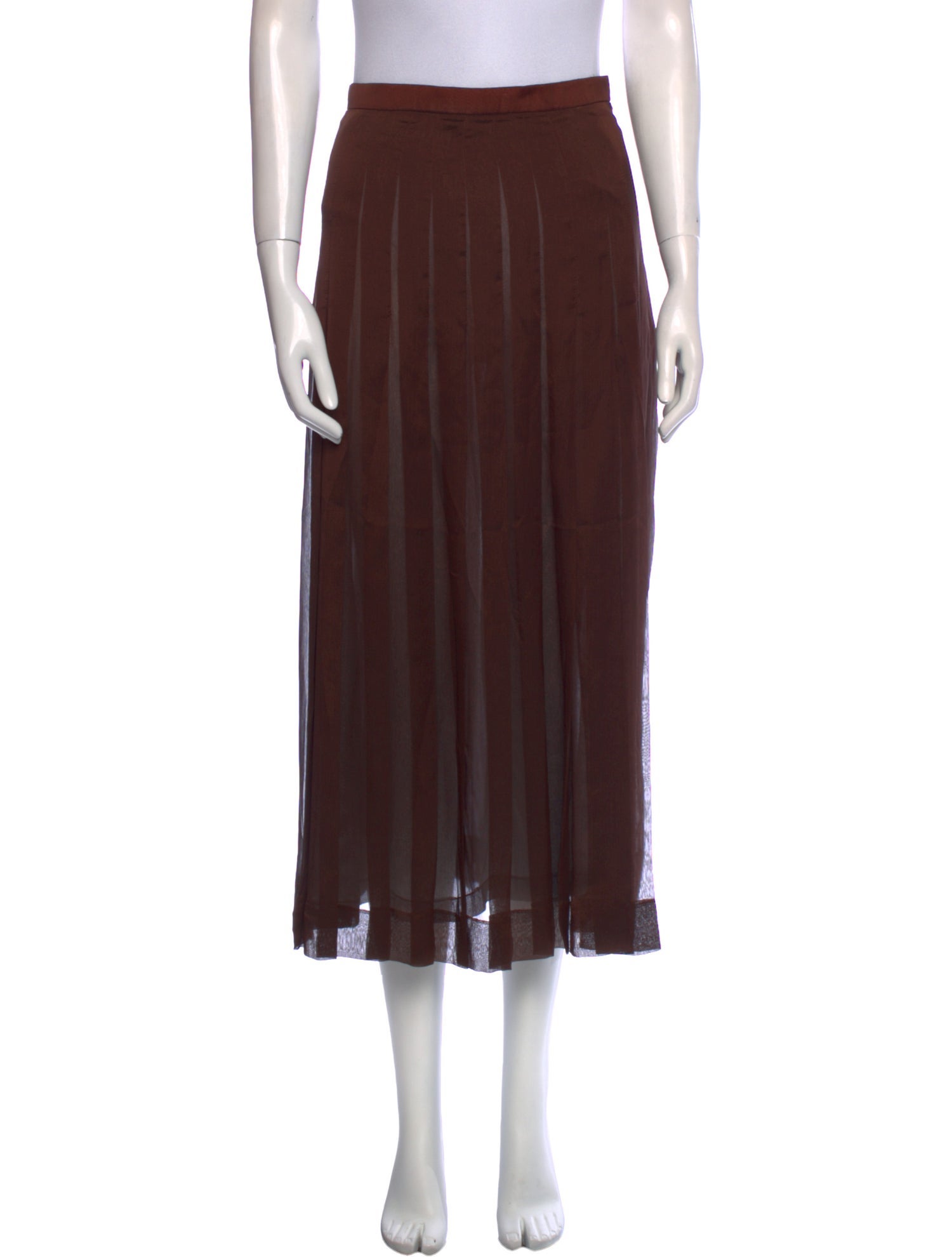 Bergdorf Goodman Pleated Accents Midi Length Skirt