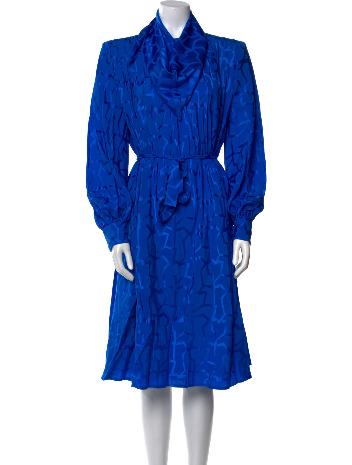 Pauline Trigere Silk Midi Length Dress