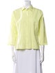 Bergdorf Goodman Three-Quarter Sleeve Button-Up Top