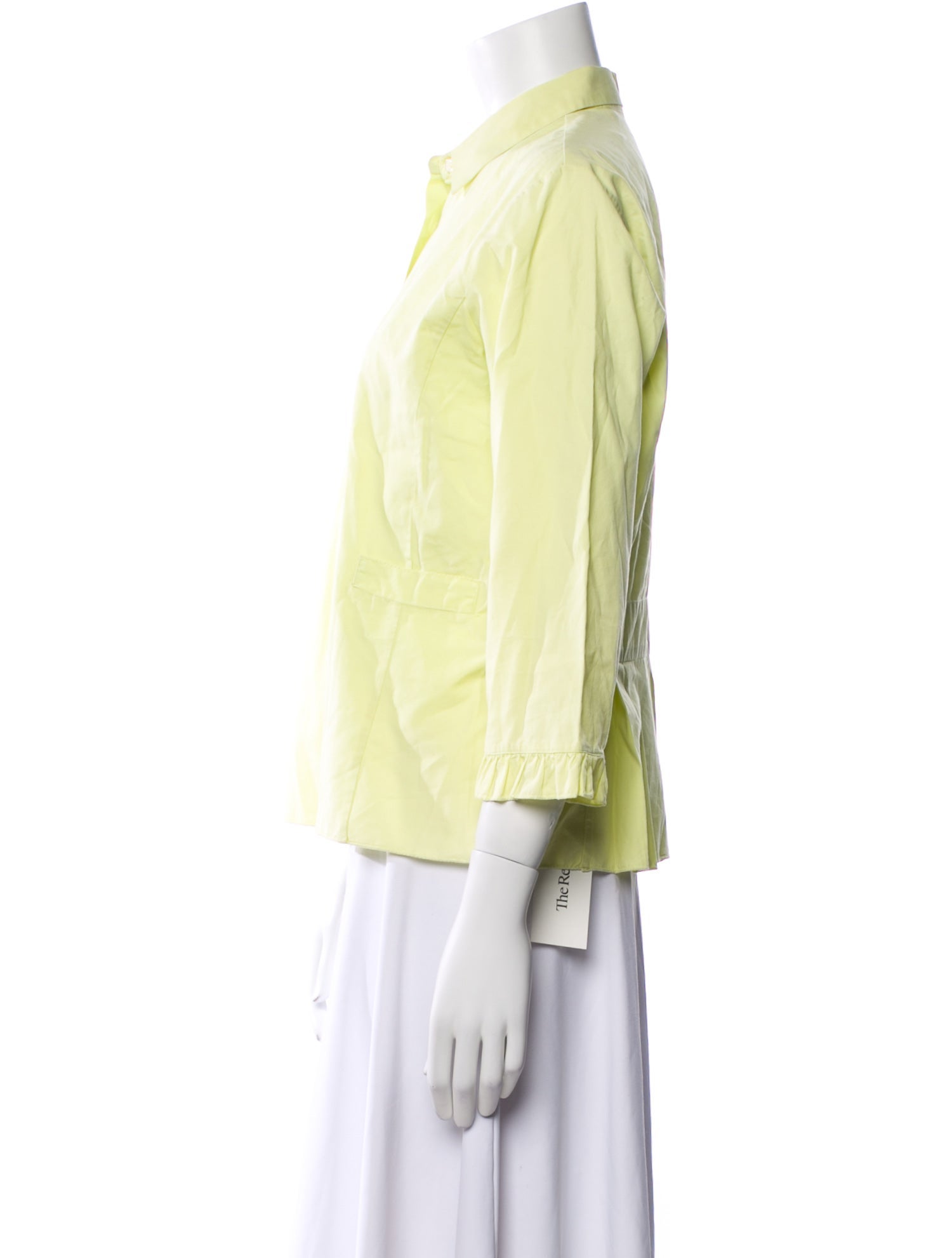 Bergdorf Goodman Three-Quarter Sleeve Button-Up Top