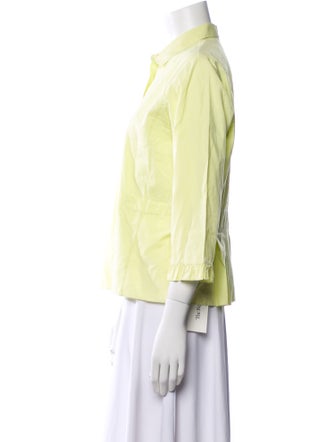 Bergdorf Goodman Three-Quarter Sleeve Button-Up Top