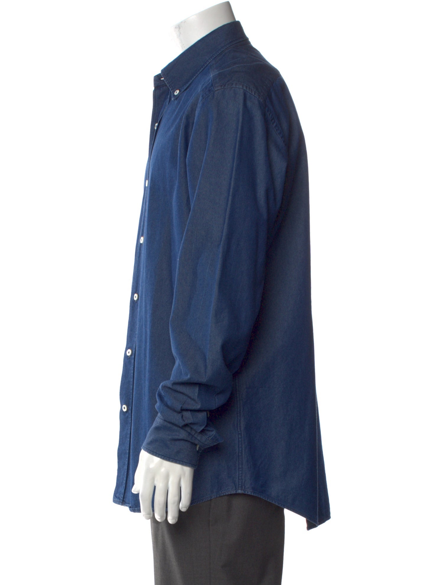 Bergdorf Goodman Long Sleeve Denim Shirt