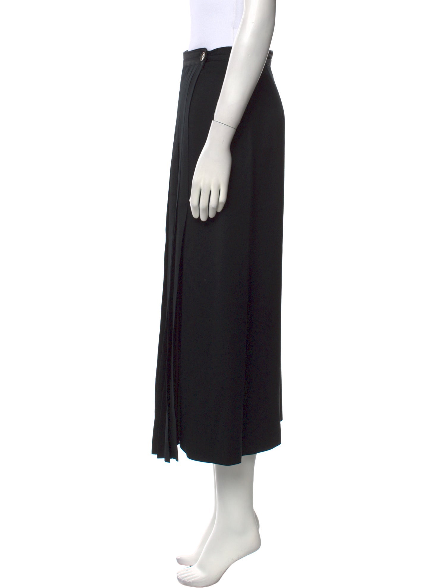 Bergdorf Goodman Wool Midi Length Skirt