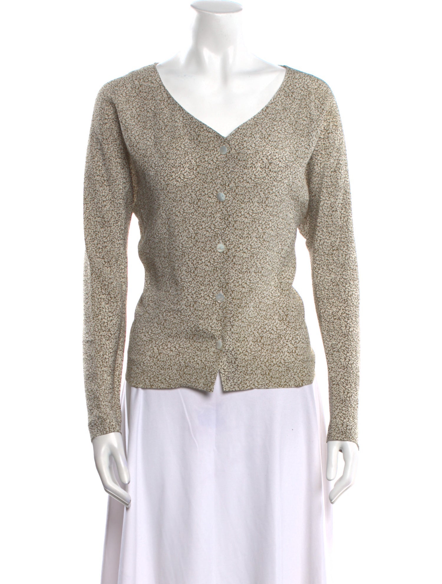 Bergdorf Goodman Cashmere Printed Sweatshirt