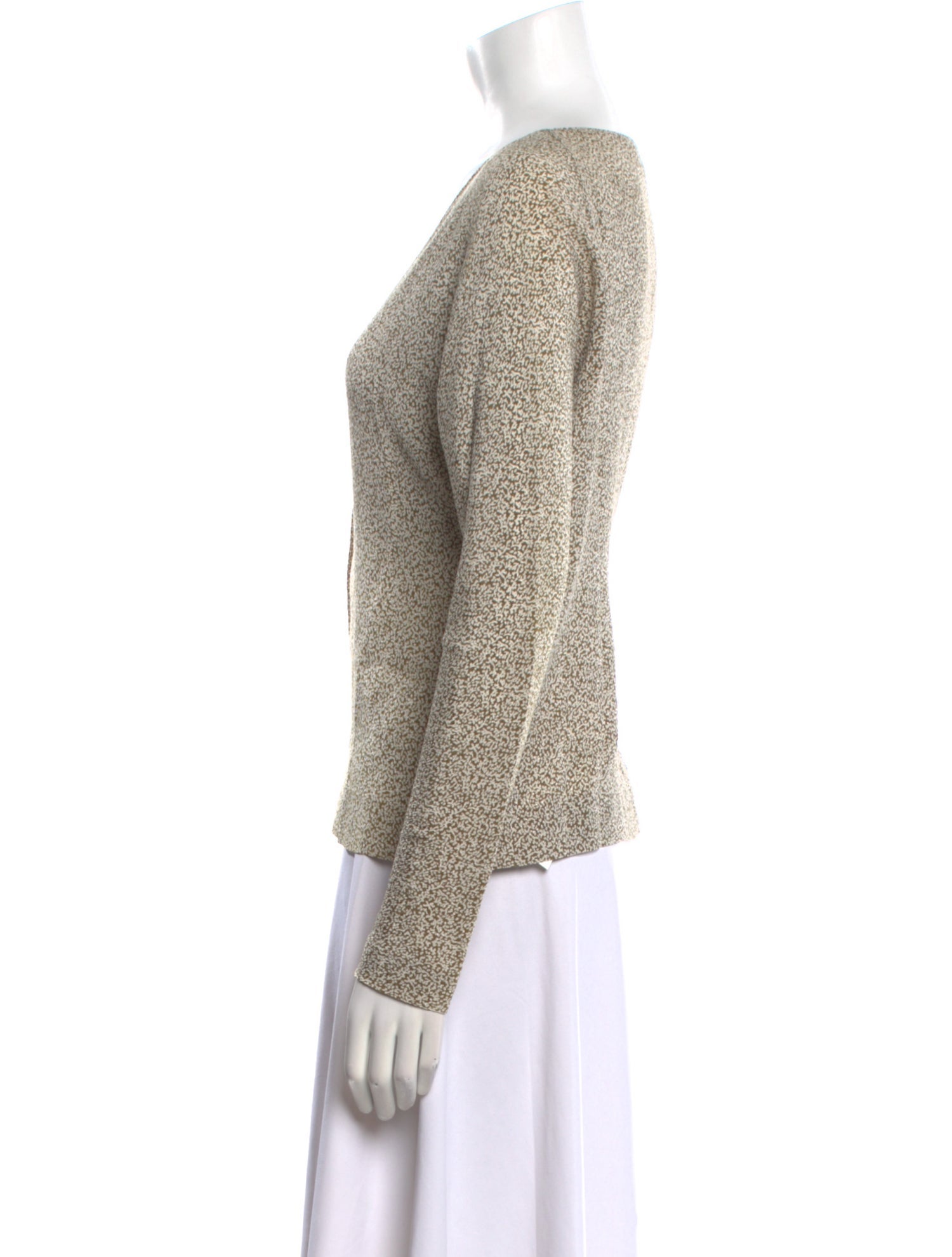 Bergdorf Goodman Cashmere Printed Sweatshirt