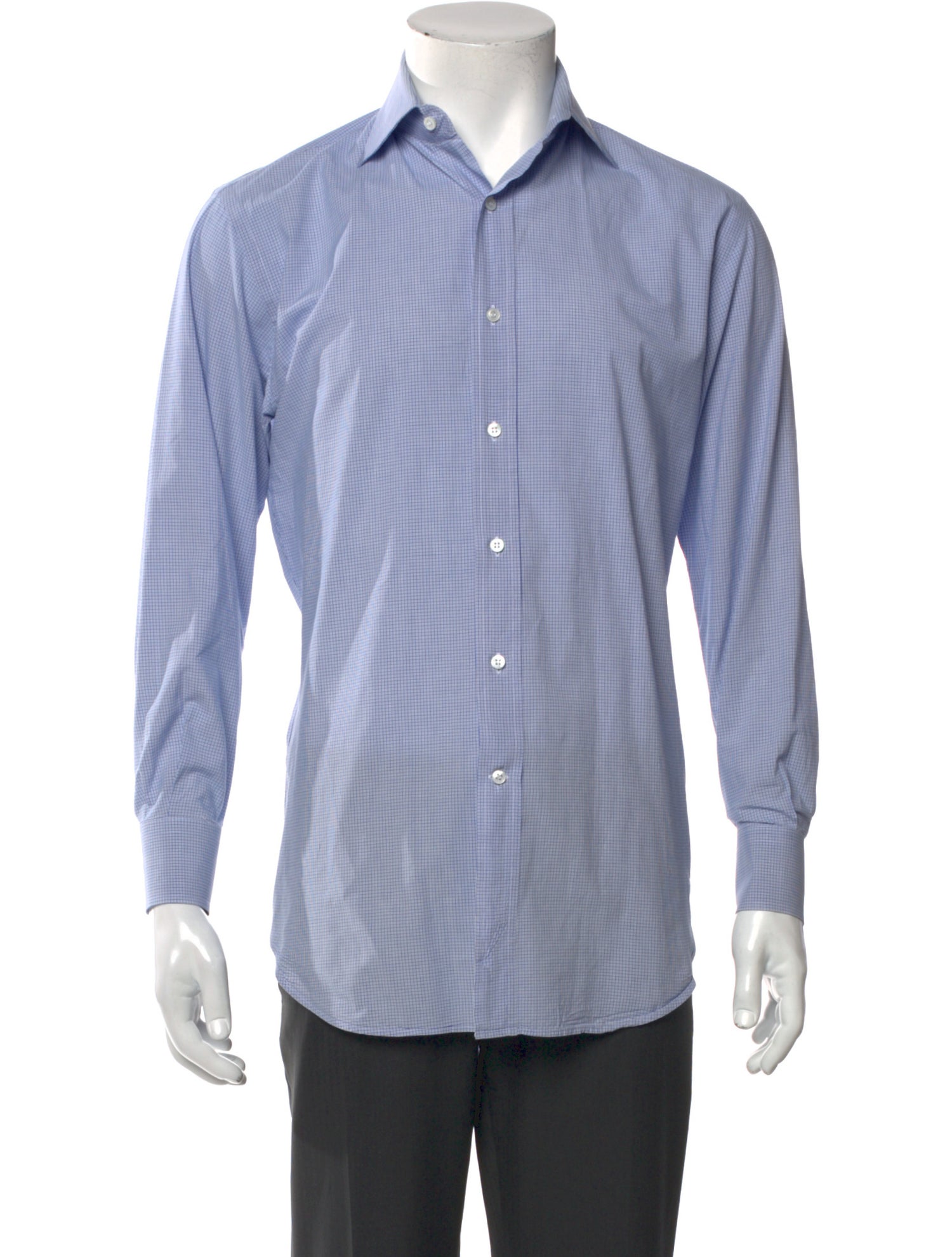 Bergdorf Goodman Plaid Print Long Sleeve Shirt