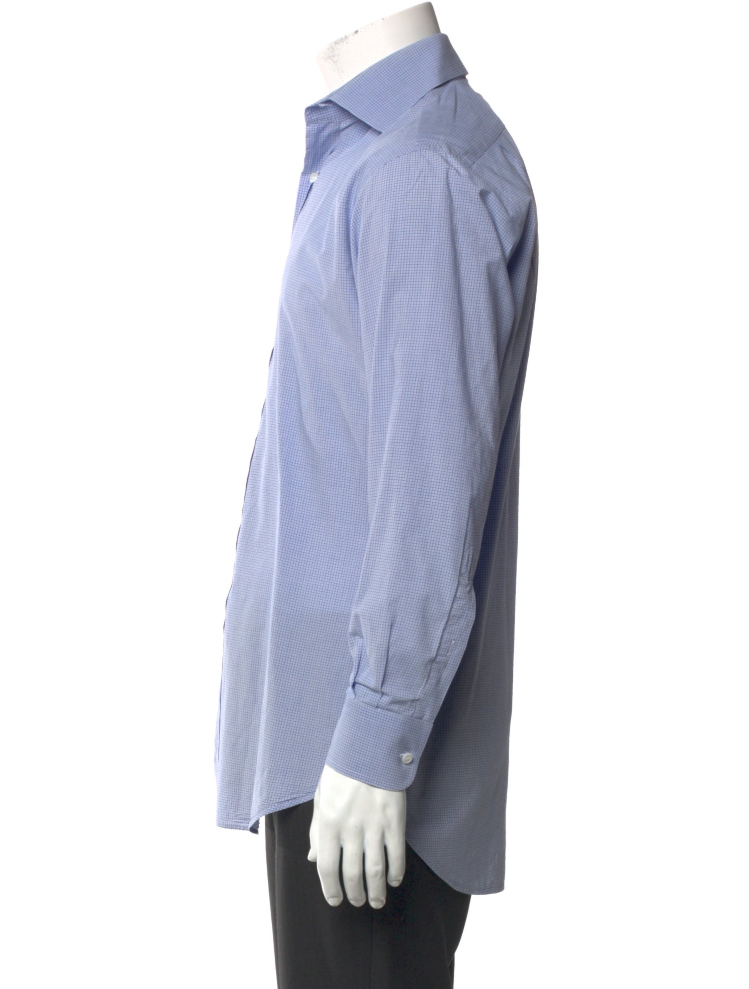 Bergdorf Goodman Plaid Print Long Sleeve Shirt