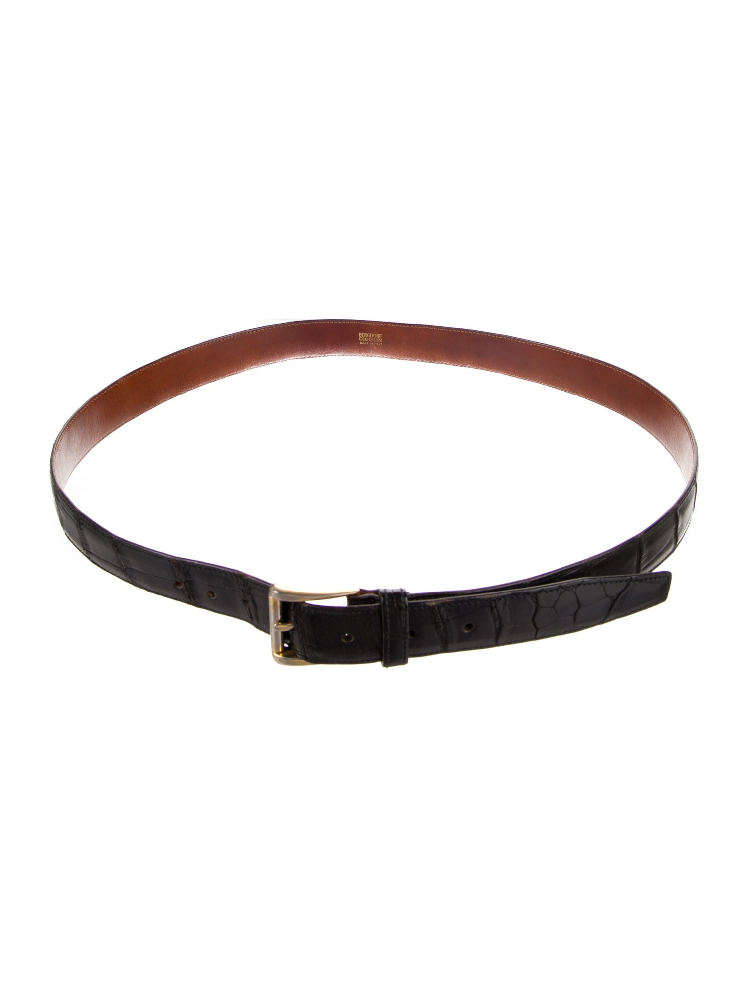 Bergdorf Goodman Embossed Leather Belt