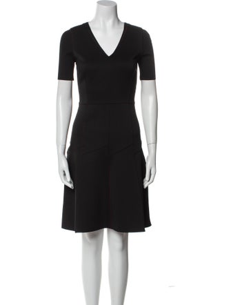 Bergdorf Goodman V-Neck Knee-Length Dress