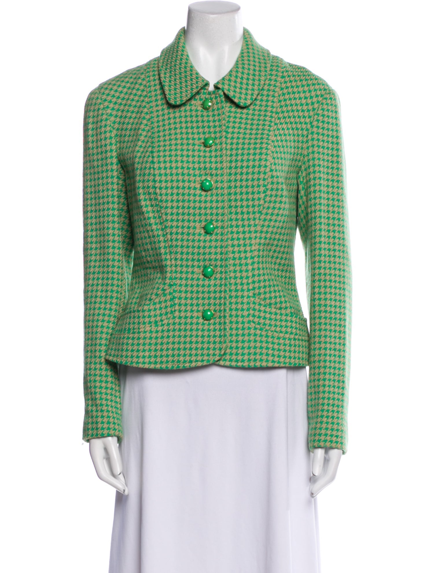 Bergdorf Goodman Houndstooth Print Evening Jacket