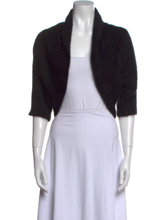 Bergdorf Goodman Angora Open Front Sweater