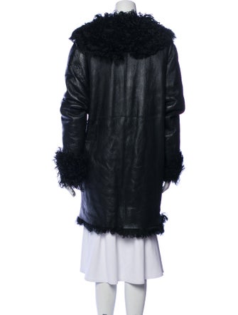 Bergdorf Goodman Leather Fur Coat