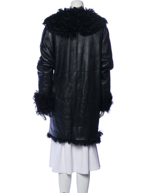 Bergdorf Goodman Leather Fur Coat