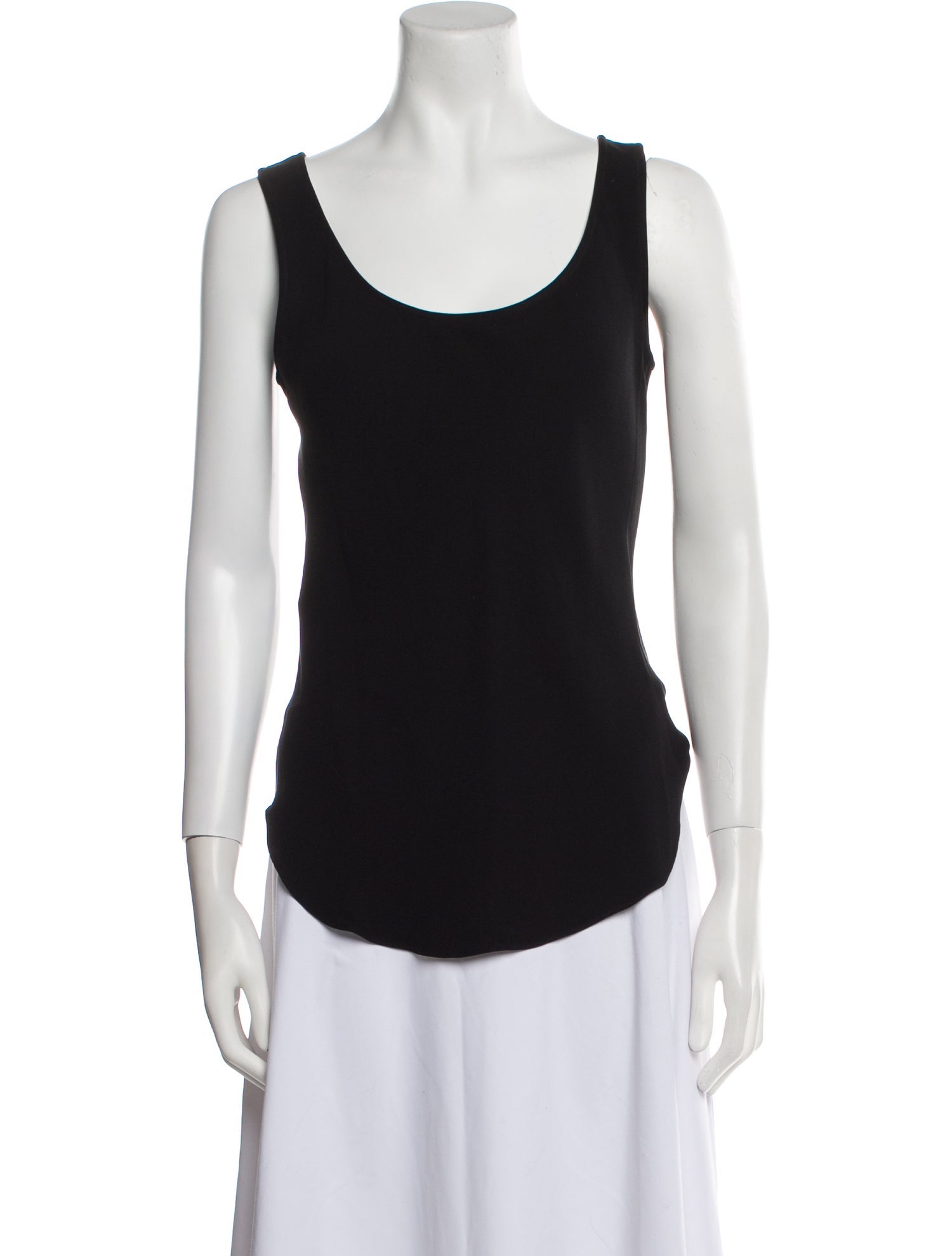 Bergdorf Goodman Silk Scoop Neck Top