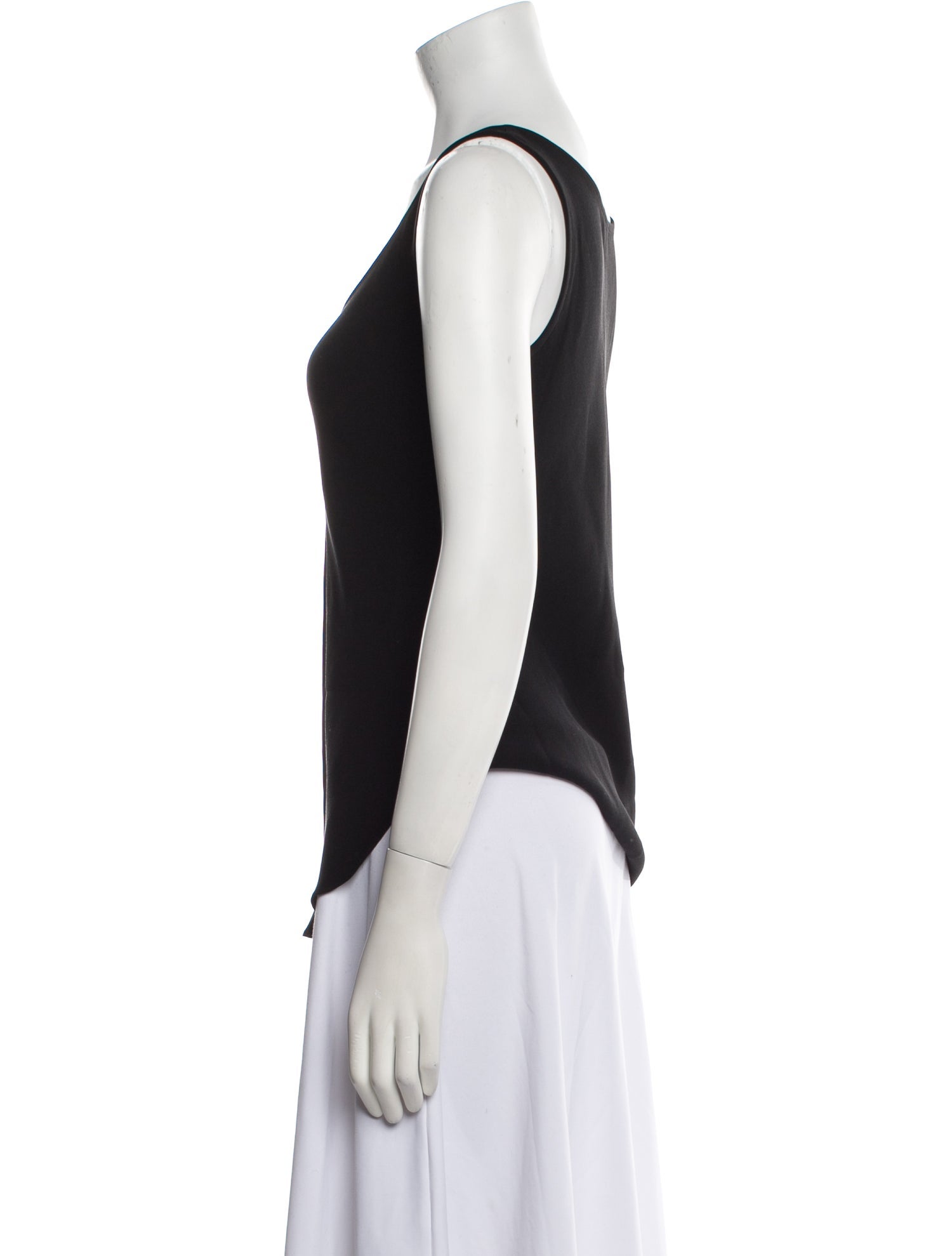 Bergdorf Goodman Silk Scoop Neck Top