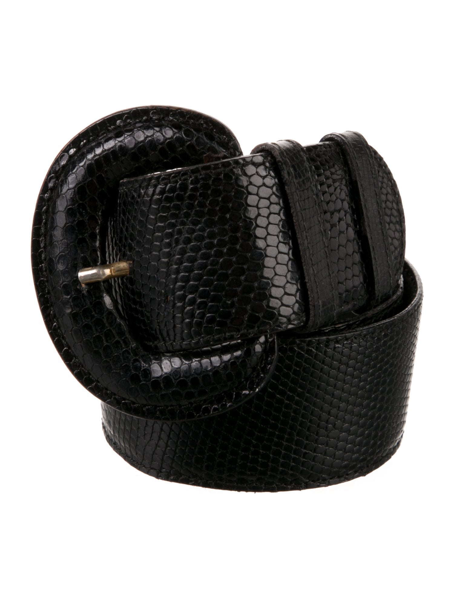 Bergdorf Goodman Wide Embossed Leather Belt