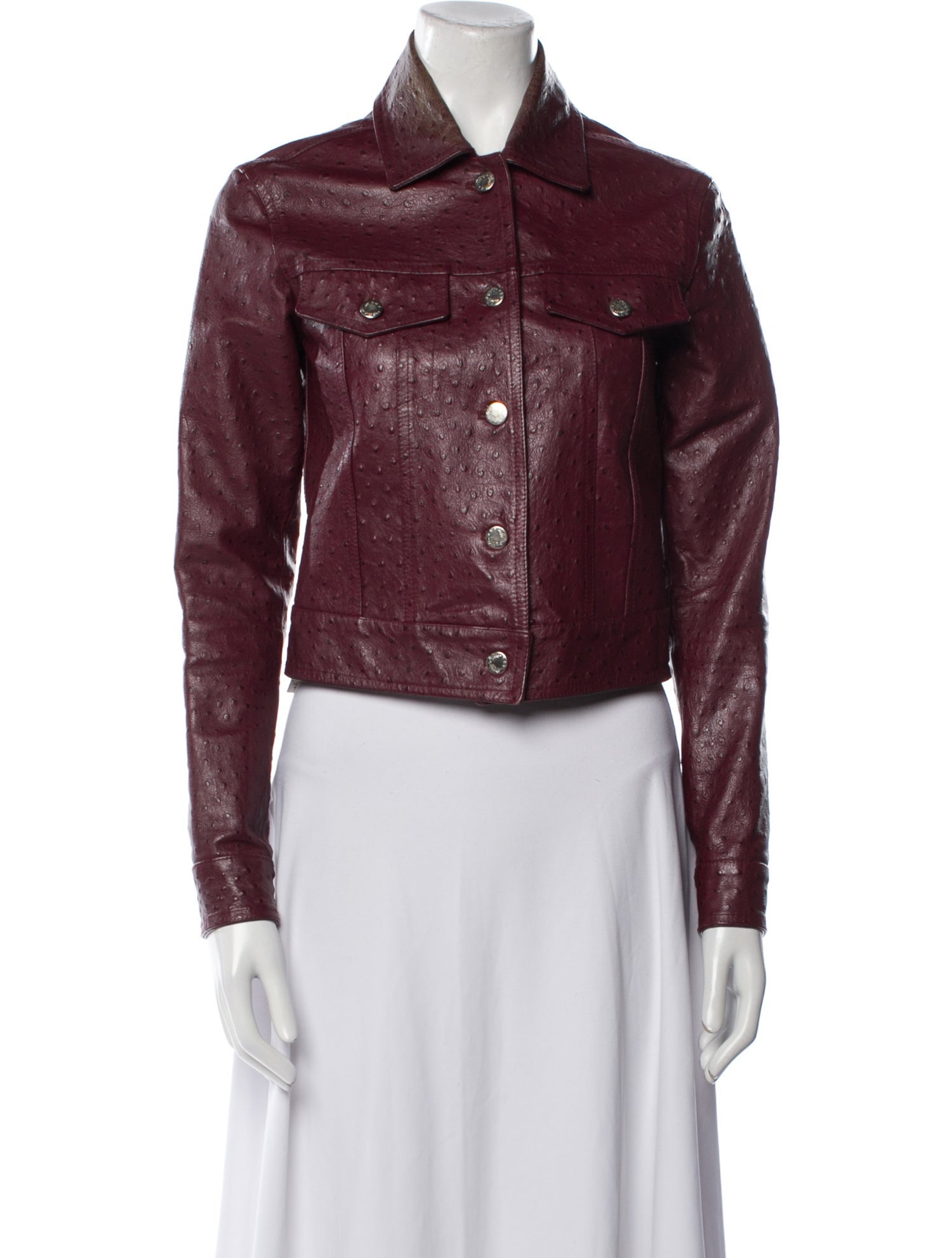 Bergdorf Goodman Calf Leather Biker Jacket
