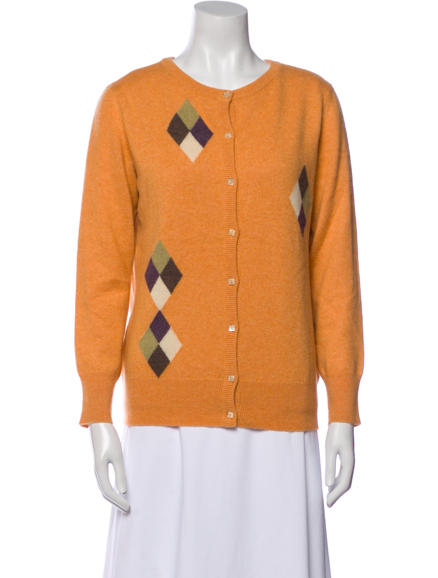 Bergdorf Goodman Cashmere Graphic Print Sweater