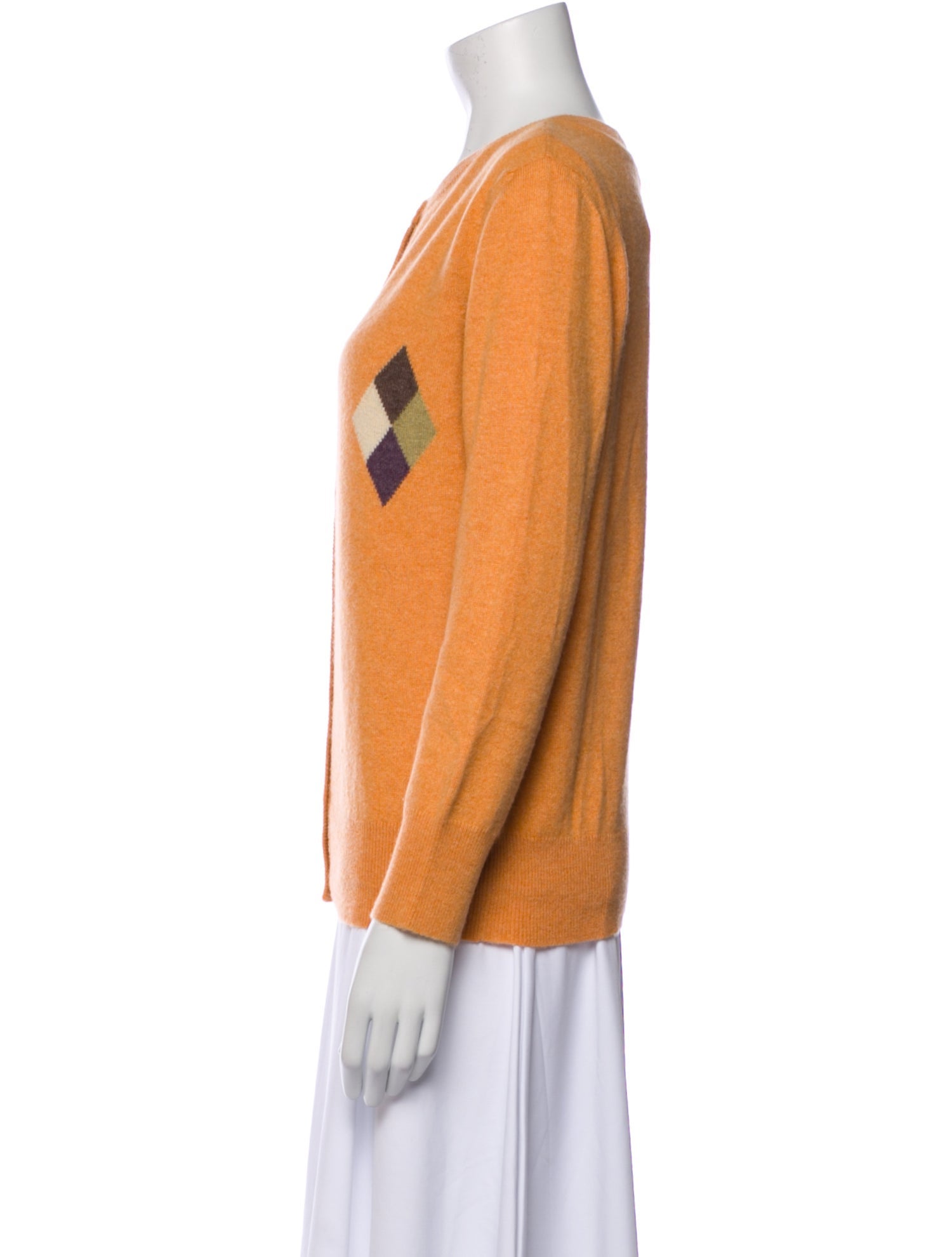 Bergdorf Goodman Cashmere Graphic Print Sweater