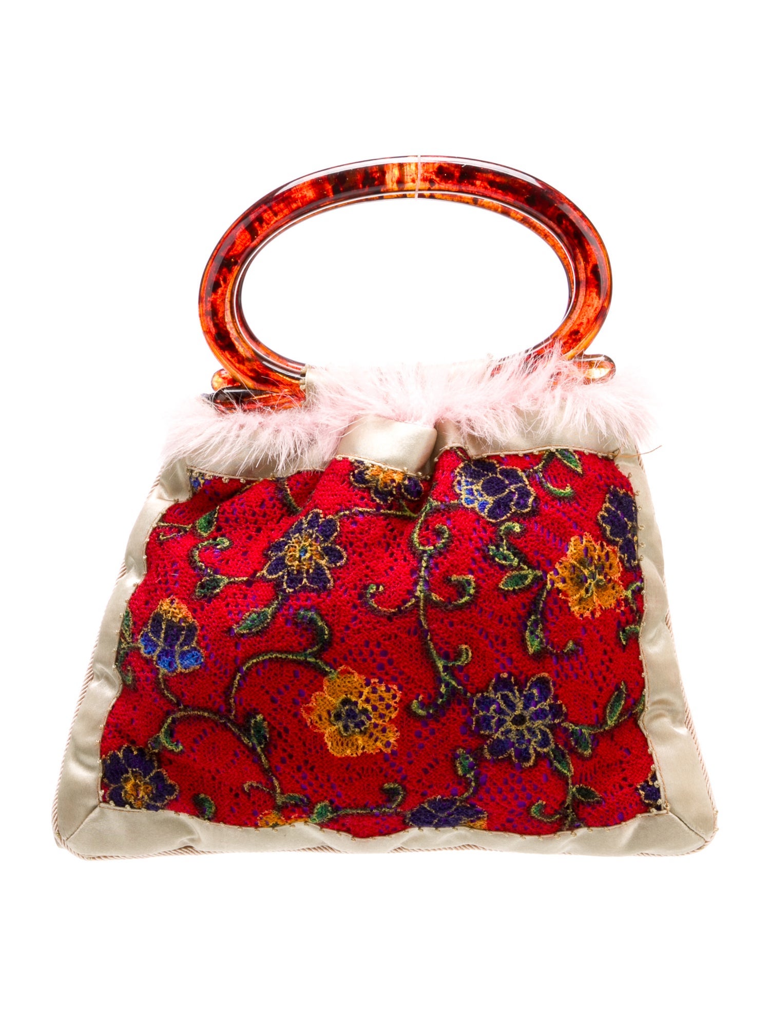 Bergdorf Goodman Wool Top Handle Bag